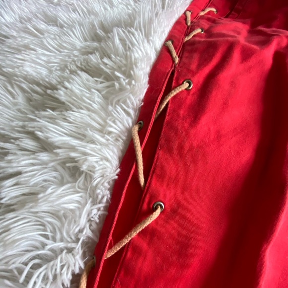J3 USA Jeans Red with cross ties on side - Picture 2 of 7